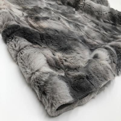 China Antistatic 100% Polyester Bond Dye Faux Fur Fabric Rabbit Fur For Garment for sale