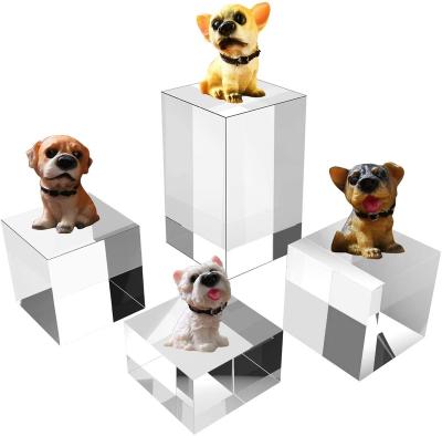 China Europe Acrylic Display Stand (4-Piece Set) For Showing Pop Figures, Stock Number Holder, Gems On Display for sale