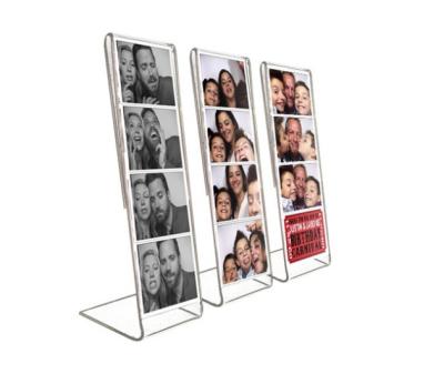 China Wholesale Low Price Luxury Acrylic L Shape Stand For Photo Booth Strips for sale