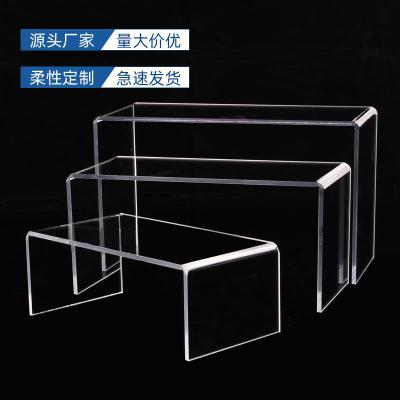 China Custom Acrylic Multi Tiers Clear High Heel Single Shoes Show Stand Rack Display Rack Store Display for sale