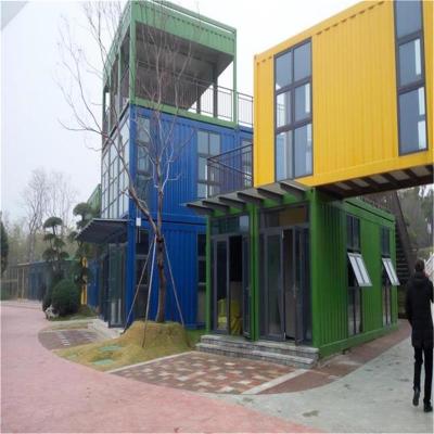 China Modern Customizable Fabricated Prefab Container House Office Industrial Park House With Sandwich Panel And Steel Plate for sale