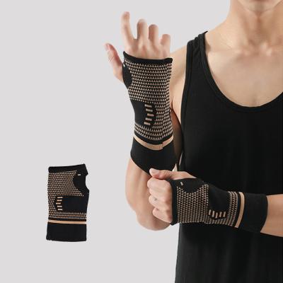 China Breathable/Comfortable Super Elastic/High Elastic Nylon Copper Fiber Knitting Compression Sore Pressurized Bruise To Prevent Wrist Brace Support Sleeve For Table Tennis for sale