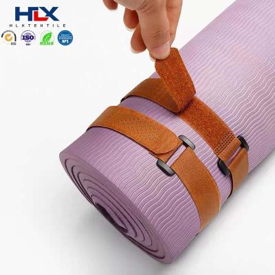 China 25mm Self Adhesive Viable 100% Cotton Yoga Strips Mat Velcres Tape Yoga Stretch Strap for sale