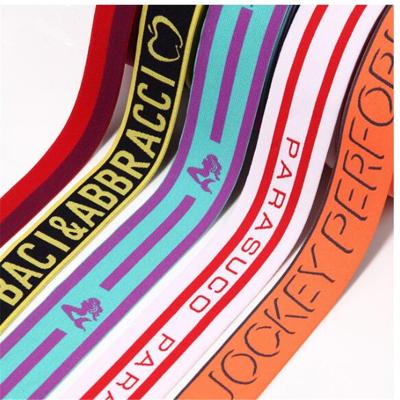 China Durable Soft Elastic Band 3.5cm Jacquard Rubber Elastic With For Underwear for sale