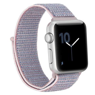 China Bulk Woven Nylon Cloth Wholesale Hook Loop Watch Band Fitness Smart Watch Band For Apple Watch Strap for sale