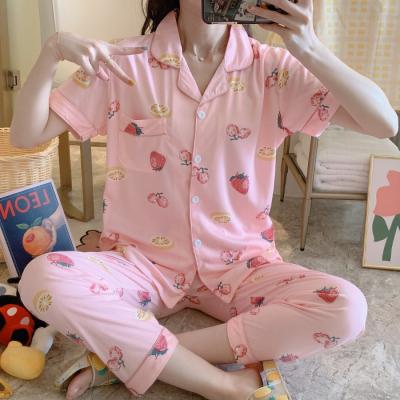 China Grosir Piyama Import Pijamas de Invierno Home QUICK DRY Wear Shorts Sheaths Sleepwear Satin Milk Pajamas Silk Women for sale