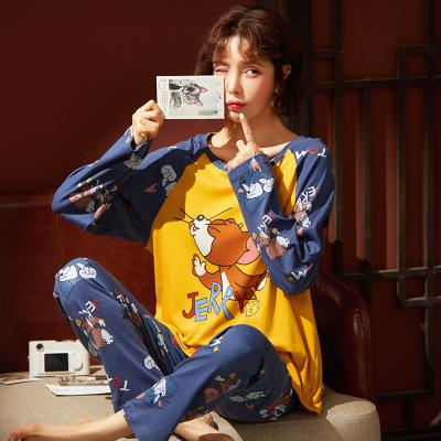 China Baju Tidur Lucu Thermal High Quality Stylish Cartoon Wholesale Custom Women Pajamas Ropa De Dormir De Dibujos Animados Two Piece Set for sale