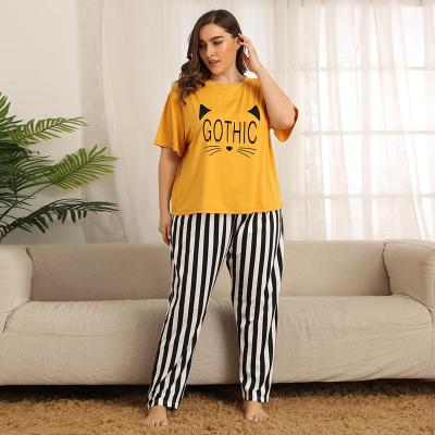 China Hot Sale Fat Women's Breathable Clothing Plus Size Korean Sleepwear Silk Pajamas for sale