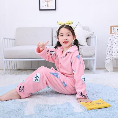 China High Quality QUICK DRY Flannel Home Wear Boys Pajamas Sets Baju Tidur Anak Pajamas Kids Sleepwear Children Sleepwear Suit For Girls for sale