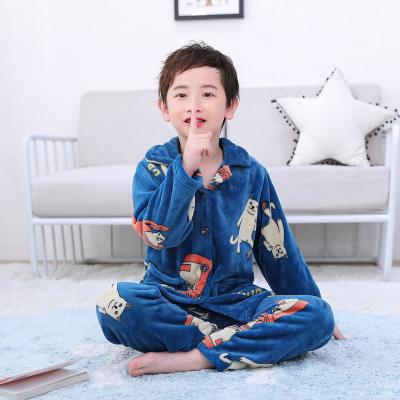 China Hot Selling Flannel Sleepwear Kids QUICK DRY Pajamas Girls Home Wear Boy Pajamas Cartoon Night Suit Sleepwear For Kids for sale