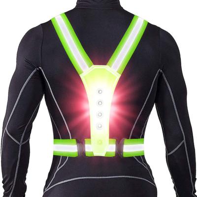 China LED FLASH Eyson High Visibility Lighted Vest Luminous Safety Safety Tracksuits Reflective Jacket for sale