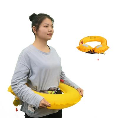 China Portable Oxford Eyson Cloth And Rescue Waist Inflatable Life Jacket For Swimming for sale