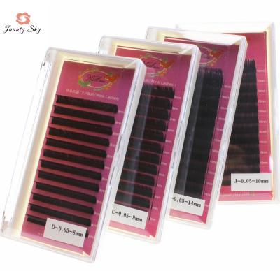 China Hot Selling Hand Made Natural PBT Korea High Quality Long Fiber All Eyelash Extension for sale