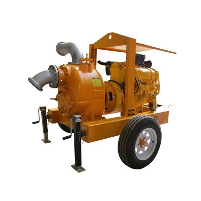 China DEFU Agricultural Machine 6inch Trash Diesel Water Pump for sale