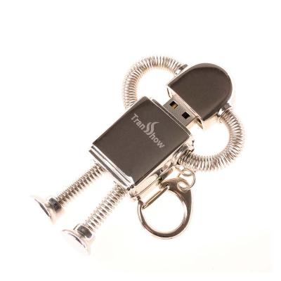 China Metal Robot Shape Fast Speed ​​Real Capacity Customized Robot Shape USB Flash Memory Stick Pen Drive For Advertising Gifts Promotions Marketing Giveaways for sale