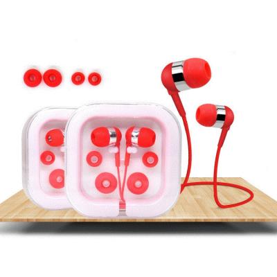 China Custimized logo with box hot sale customized logo wired earbuds with plastic box for promotion advertising gift giveaways for sale