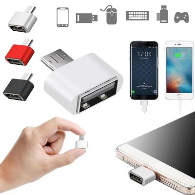 China Wholesale Custom USB to Micro or otg Type C Adapter Micro USB or Type C to USB 2.0 Female Adapters for Mini Android Gadget Phone for sale