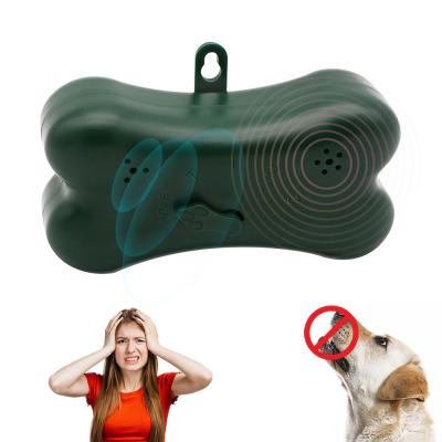 China Automatically Stop Barking Outdoor NPS Bark Training Repeller Dog Bark Deterrent Control Stopper Ultrasonic Anti Barking Device for sale