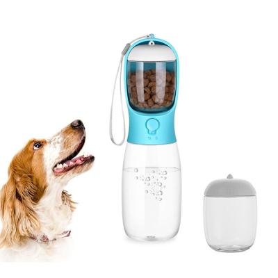 China Automatic 2 in 1 Multipurpose Portable Puppy Pet Travel Dog Drinking Water Bottles Dispenser for Dog Walking for sale