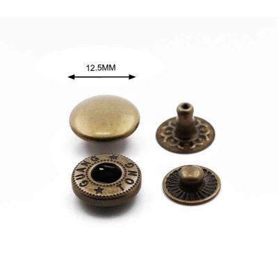 China Wholesale 12.5 Mm Metal Fabrication Snap Button Dry Cleaning Snap Fastener For Kid Clothing for sale