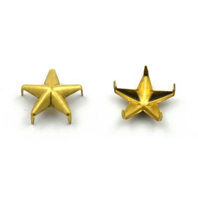 China Eco-friendly Popular Leatherware Decoration 16mm Starfish 5 Prongs Metal Stud Spikes For Bag Accessories for sale