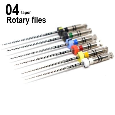 China dental rotary files 04 taper motor files 15 20 25 30 35 40 for sale