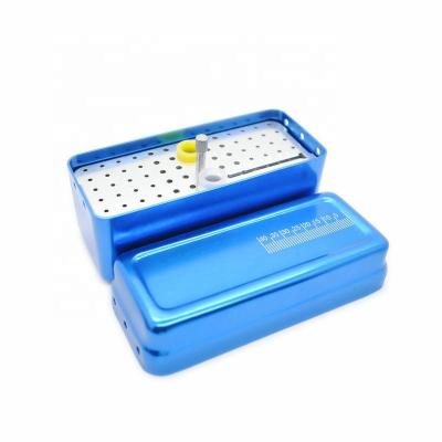 China Stainless Steel Disinfection 72holes Dental Endo Files Holder Box Autoclave Sterilizer Case Burs For Oral Care Tools Random Color for sale