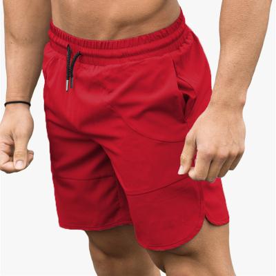 China Anti-Wrinkle Polyester Quick Dry Single Layer Lightweight Workout Sports Running Jogger Shorts Mens Muscle Gym Shorts for sale