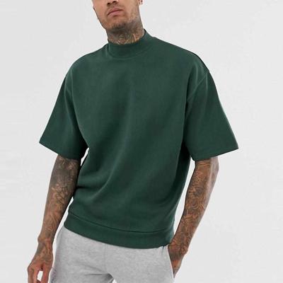 China Anti-Wrinkle Shirt Men Cotton T-shirt Luxury Oversized Neck Dropped Neck Dropped Shoulder Sleeves Custom Made T Shirt For Men Stylish for sale