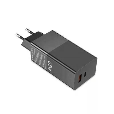 China Super Fast Charger 2 Ports 65w Qc3.0 18w Pd45w Power Adapter Suitable For Mobile Phones And Laptops for sale