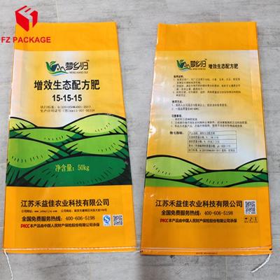 China High Quality Moisture Proof Gravure Printing Up To 8 Colors 50kg Polypropylene Woven Bag For Packing Fertilizer for sale