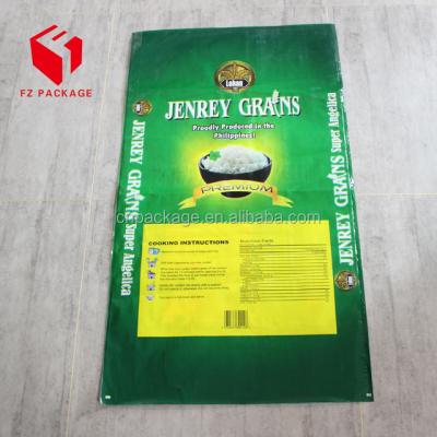 China Grain/sugar/flour/rice/feed/fertilizer moisture proof laminated pp woven bag supplier 25kg/50kg printed waterproof polypropy woven packing bags for sale