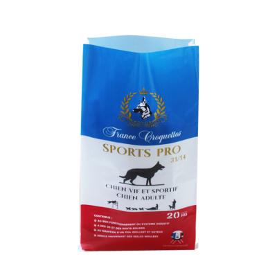 China Moisture Proof European Standred BOPP Laminated 30kg Dog Animal Feed Packaging Bag for sale