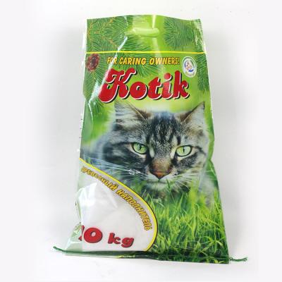 China Low MOQ Moisture Proof Gravure Printing Russia 10kg Cat Litter Bag For Package for sale