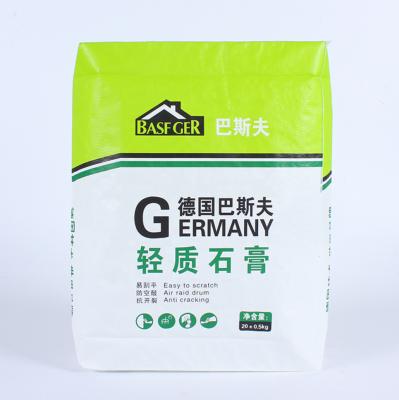 China 50 Kg Laminated Cement Sack PP Woven Cement Bag 40kg Cement Bag With Flat Bottom for sale