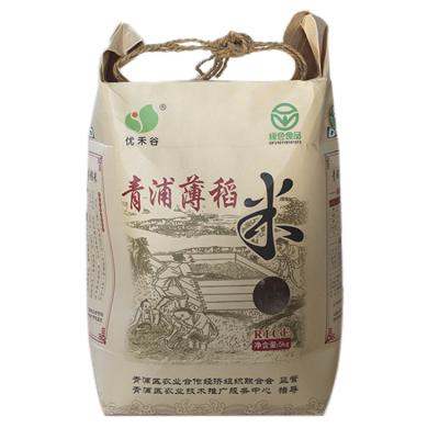 China Biodegradable Agriculture Food Grade 2.5kg 5kg Advertising Rice Paper Bag for sale