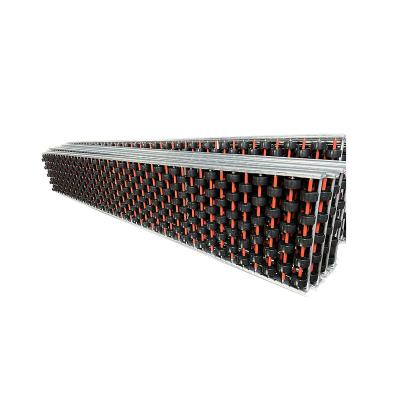 China Corrosion Protection Cargo Logistic Center Cardboard Flow System Heavy Duty Steel Gravity Flow Rack Wheel Beds With Bearings for sale