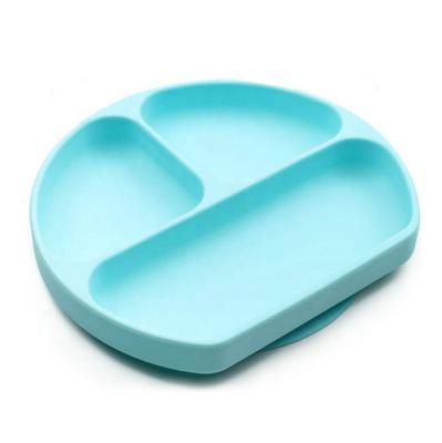 China BPA Factory Free Baby Silicone Plates Cupboard Dinner Dishes For Baby Kids And Toddlers for sale