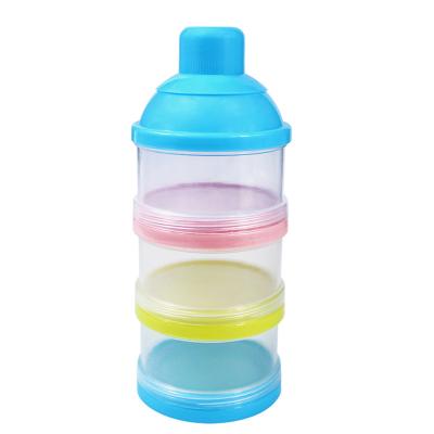 China BPA Free Baby Three Grid Milk Powder Bottle Feeding Box Formula Dispenser Food Container Toddler Food Storage Box For Kids for sale