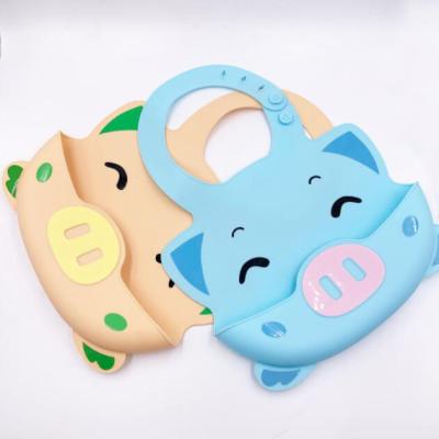 China 2020 Antibacterial Waterproof Silicone Baby Bib For Newborn Feeding for sale