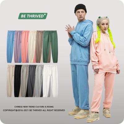 China 2232 380 Gsm Anti-Wrinkle Cotton Terry Pants Loose Pants Mens Sweatpants Streetwear Joggers Custom Logo for sale