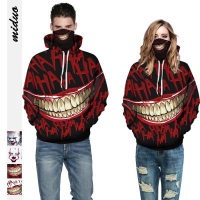 China Halloween Clown 3D Lovers Large Casual Sweater Autumn And Winter Fashion Digital Printing Loose Sweater QYXH1 for sale