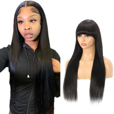 China Customized European Straight Hair Wig , Straight Hair T-Part Lace Wig With Baby Hair for sale