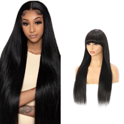 China Wholesale Straight Cuticle Aligned Virgin Human Hair Straight 13x4 Lace Wig, Brazilian Hair Wigs With Baby Hair for sale