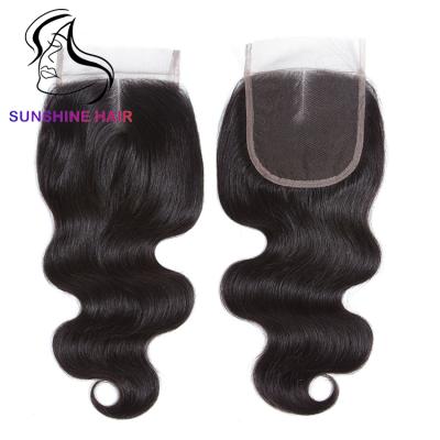 China Body Wave 10A Grade Brazilian Virgin Hair, Mink Brazilian Hair Vendor, Free Sample Mink Brazilian Virgin Human Hair 4x4 Lace Closure for sale