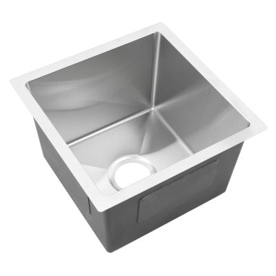 China Without Faucet 1717-R10 SUS 304 Stainless Steel Kitchen Sink Small Single Bowl Sink for sale