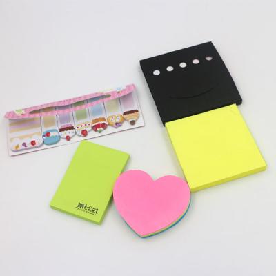 China Wholesale Cute Stationery Logo Custom Sticky Notes Beautiful Self Adhesive High Quality Paper Note for sale