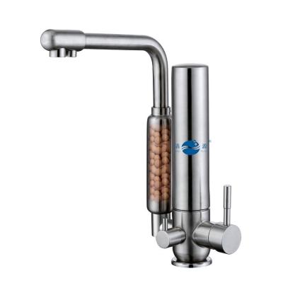 China Hotel QING YUAN AC10A Stainless Steel Counter Top Filter Water Filtration System Kitchen Faucet with Ceramic Cartridge for sale