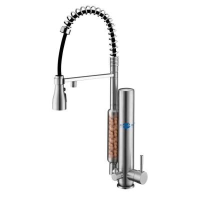 China Hotel QING YUAN AC10D Stainless Steel Water Purification Systems Pull-Out Faucet Water Filter Kitchen Faucet for sale