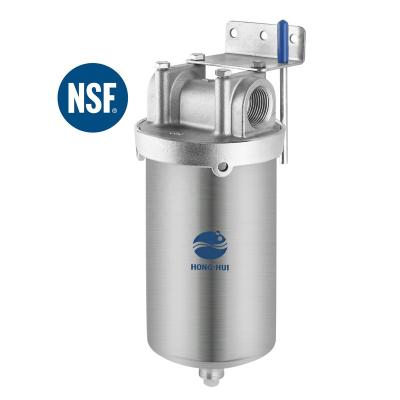 China Commercial HONG HUI NSF HN-5C Stainless Steel Filter Housing 5 Inch Filter Housing Clear Water Filter Housing for sale